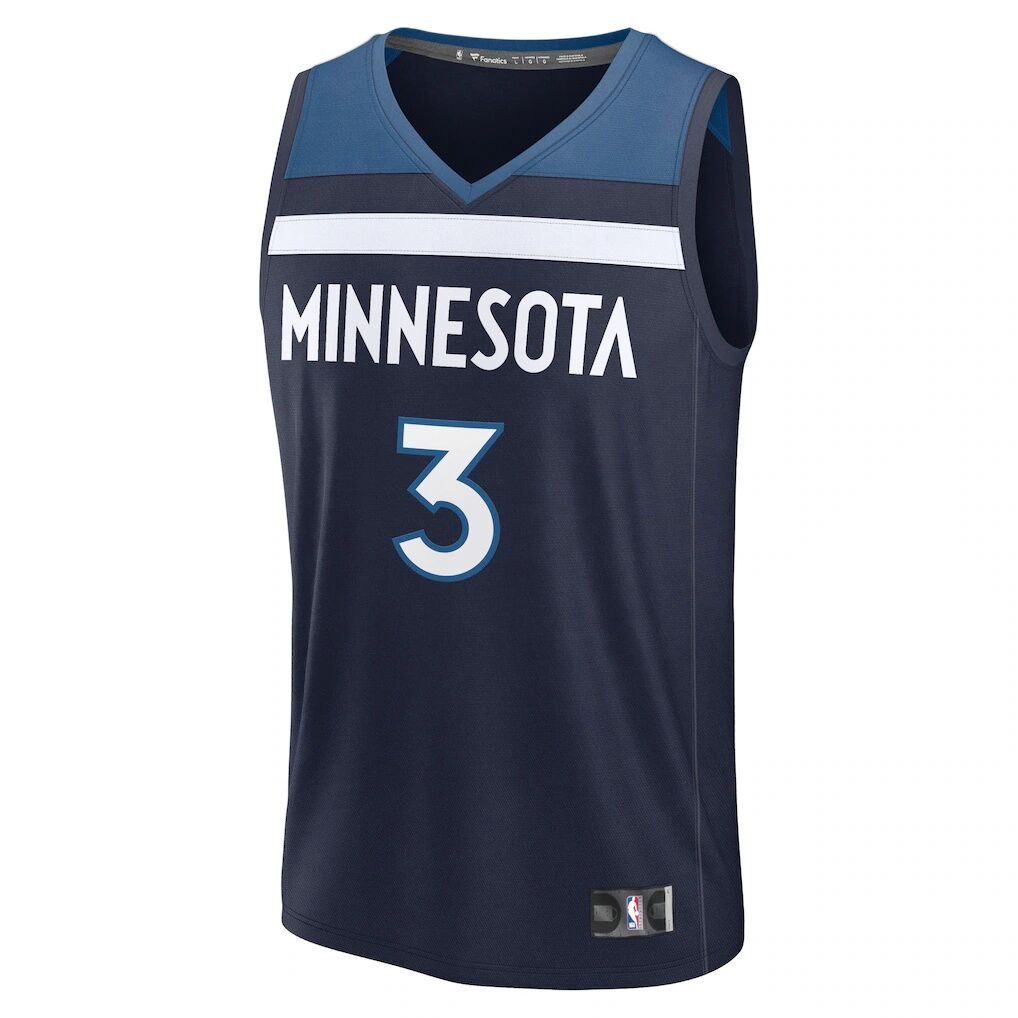 Jaden McDaniels Minnesota Timberwolves Fashion7 Fast Break Replica Jersey - Icon Edition