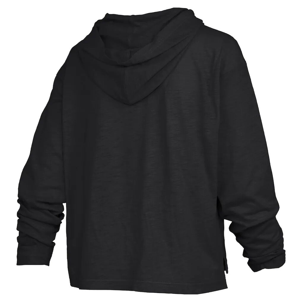 Iowa Hawkeyes Pressbox Women's Castillo Slub Waist Length Long Sleeve Hooded T-Shirt