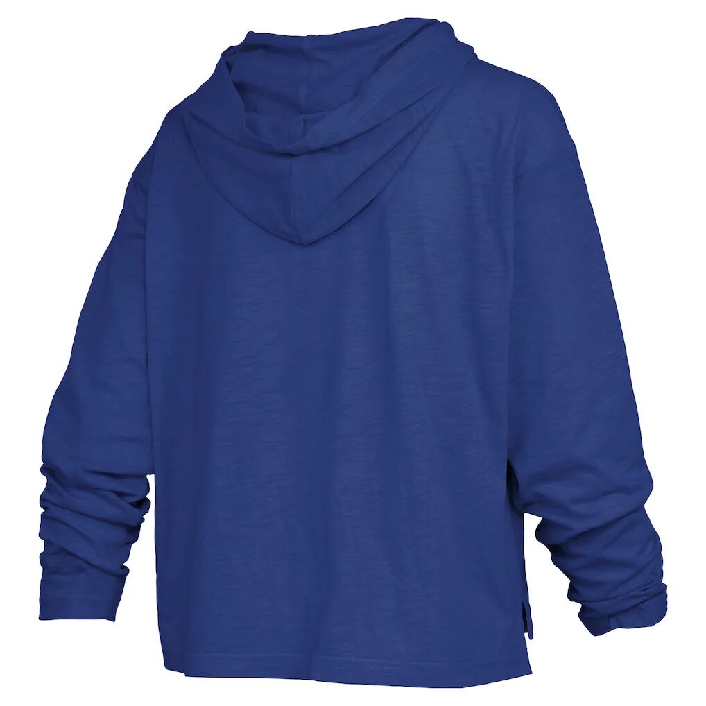 Duke Blue Devils Pressbox Women's Castillo Slub Waist Length Long Sleeve Hooded T-Shirt - Royal