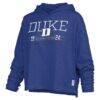 Duke Blue Devils Pressbox Women's Castillo Slub Waist Length Long Sleeve Hooded T-Shirt - - Side View