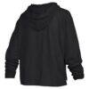 Army Black Knights Pressbox Women's Castillo Slub Waist Length Long Sleeve Hooded T-Shirt - Black - Detail View