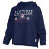Arizona Wildcats Pressbox Women's Castillo Slub Waist Length Long Sleeve Hooded T-Shirt - Navy - Side View