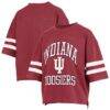 Indiana Hoosiers Pressbox Women's Wayne Tyler Cropped T-Shirt - Crimson - Front View