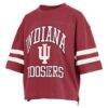 Indiana Hoosiers Pressbox Women's Wayne Tyler Cropped T-Shirt - Crimson - Side View