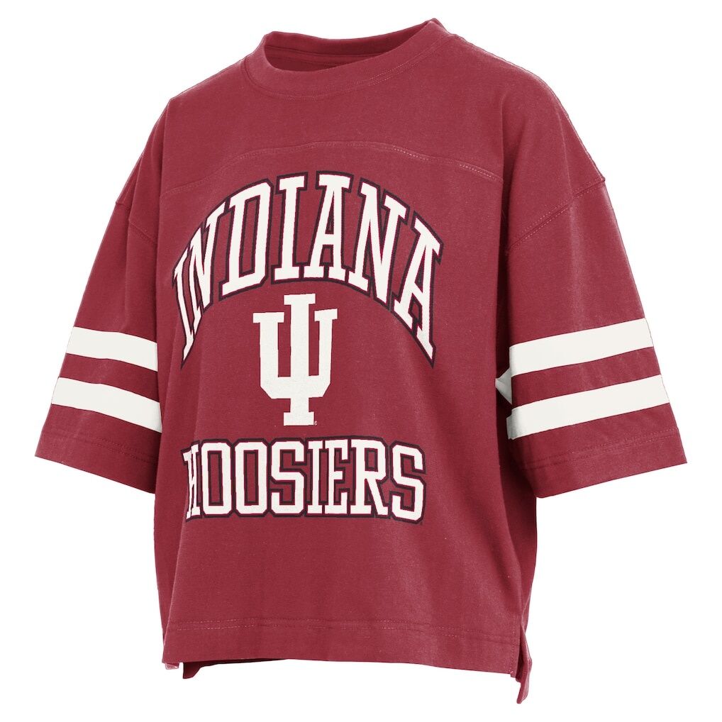 Indiana Hoosiers Pressbox Women's Wayne Tyler Cropped T-Shirt
