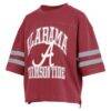 Alabama Crimson Tide Pressbox Women's Wayne Tyler Cropped T-Shirt - Crimson - Side View