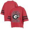 Georgia Bulldogs Pressbox Women's Wayne Tyler Cropped T-Shirt - Red - Front View