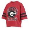 Georgia Bulldogs Pressbox Women's Wayne Tyler Cropped T-Shirt - Red - Side View