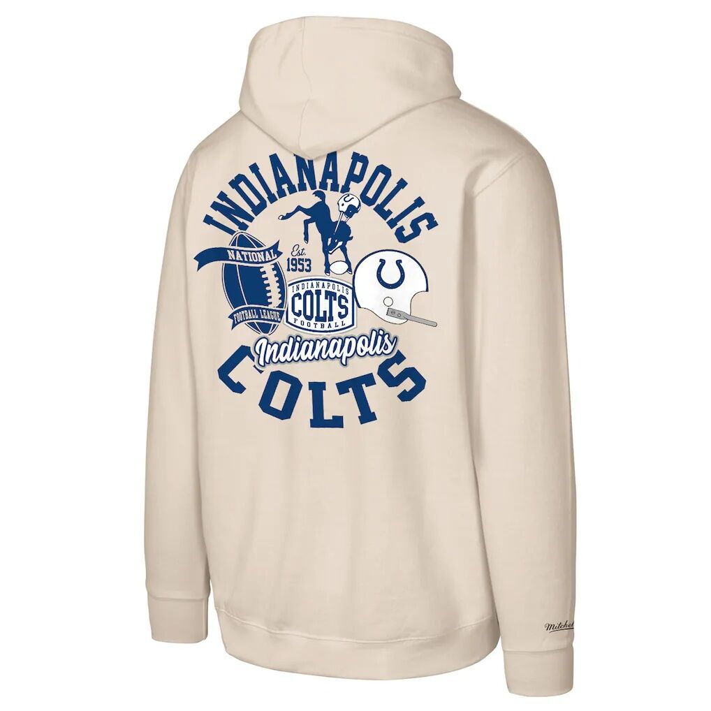 Indianapolis Colts Mitchell & Ness Youth Sport Magnet Hoodie - Natural