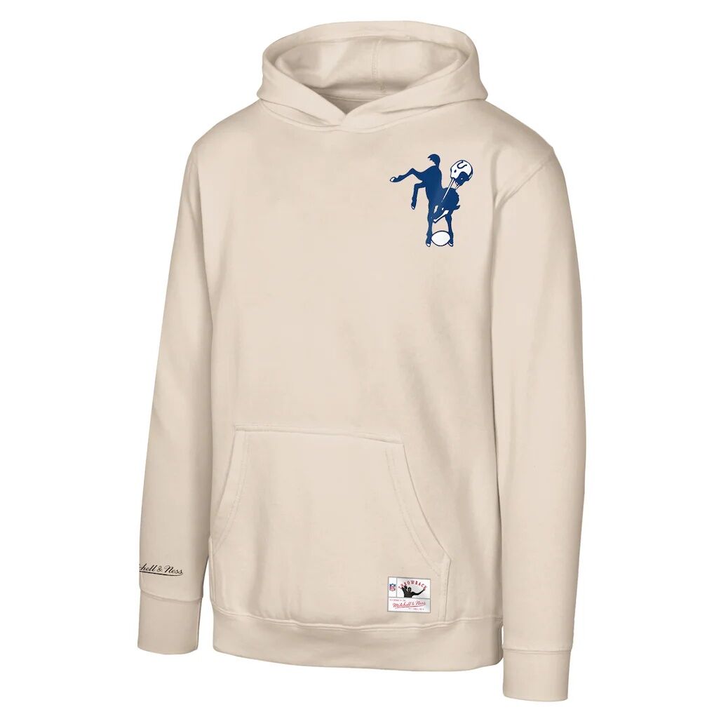 Indianapolis Colts Mitchell & Ness Youth Sport Magnet Hoodie - Natural