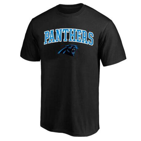 Carolina Panthers Fashion7 Big & Tall Arch Logo T-Shirt - Black - Front View