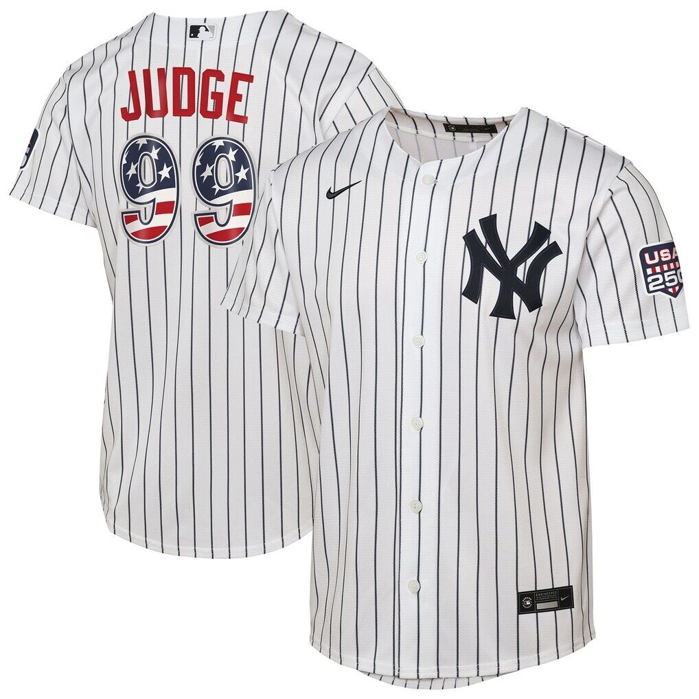 Aaron Judge New York Yankees Nike Youth USA 250 Fourth of July Home Replica Jersey