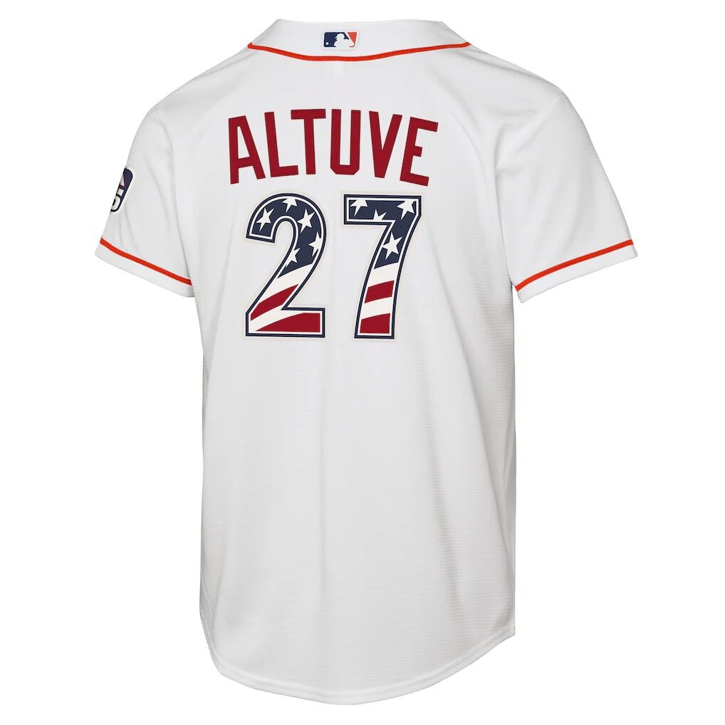 Jose Altuve Houston Astros Nike Youth USA 250 Fourth of July Home Replica Jersey