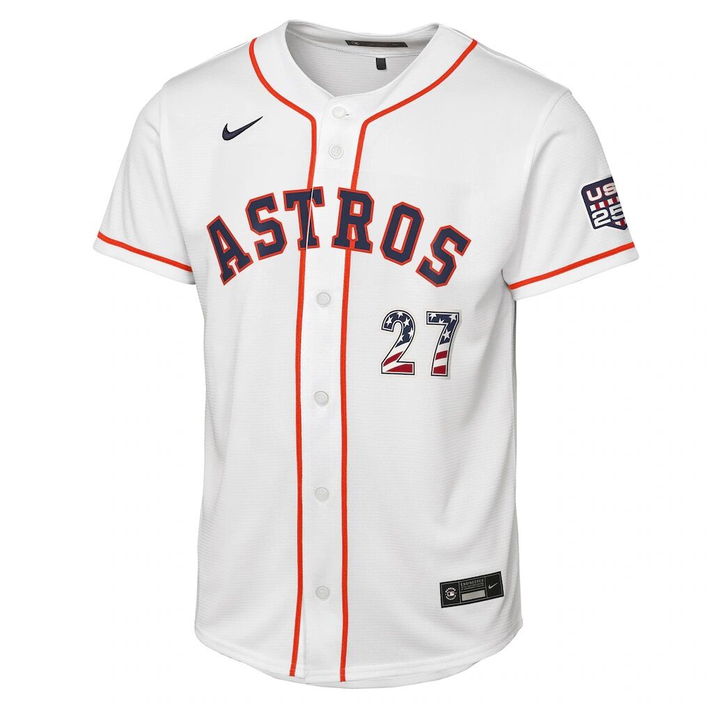 Jose Altuve Houston Astros Nike Youth USA 250 Fourth of July Home Replica Jersey