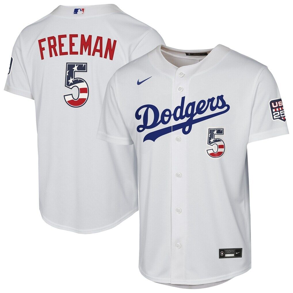 Freddie Freeman Los Angeles Dodgers Nike Youth USA 250 Fourth of July Home Replica Jersey
