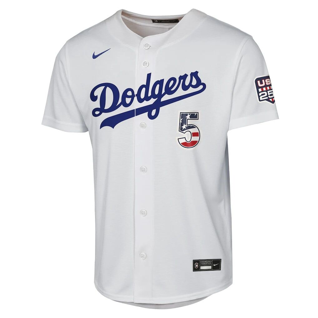 Freddie Freeman Los Angeles Dodgers Nike Youth USA 250 Fourth of July Home Replica Jersey