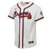 Ronald Acuña Jr. Atlanta Braves Nike Youth USA 250 Fourth of July Home Replica Jersey - White - Back View