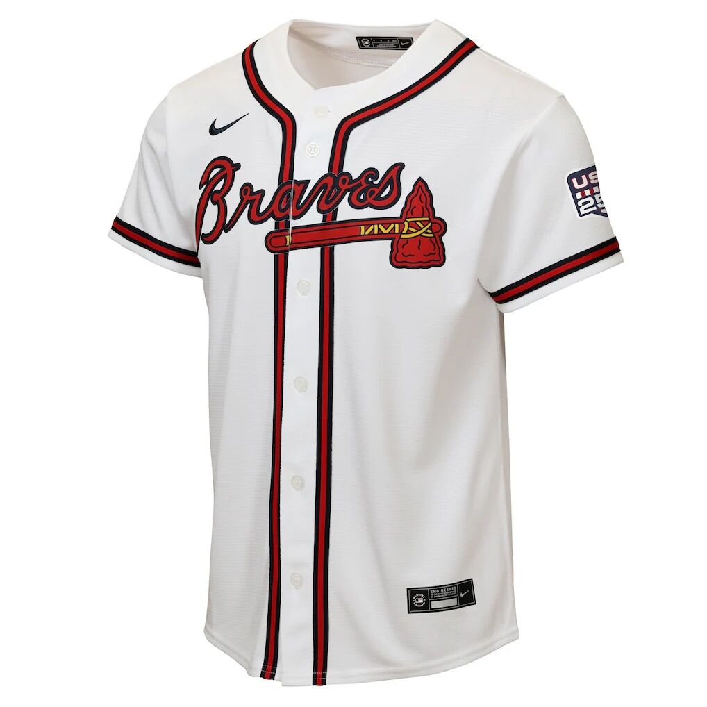 Ronald Acuña Jr. Atlanta Braves Nike Youth USA 250 Fourth of July Home Replica Jersey