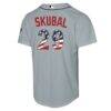 Tarik Skubal Detroit Tigers Nike Youth USA 250 Fourth of July Road Replica Jersey - Gray - Detail View