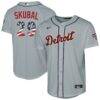 Tarik Skubal Detroit Tigers Nike Youth USA 250 Fourth of July Road Replica Jersey - Gray - Front View