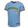 Christian Yelich Milwaukee Brewers Nike Youth USA 250 Fourth of July Road Replica Jersey - - Side View