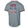 Juan Soto New York Mets Nike Youth USA 250 Fourth of July Road Replica Jersey - Gray - Detail View