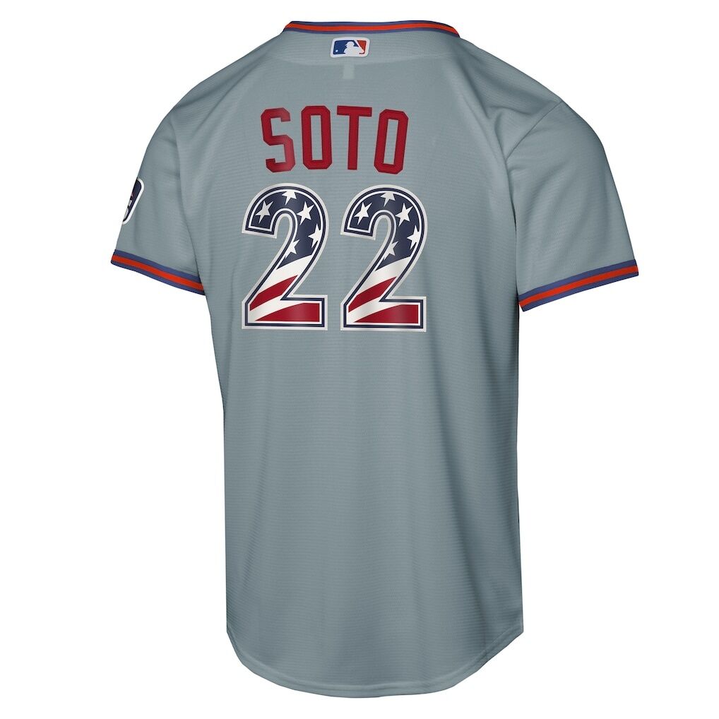 Juan Soto New York Mets Nike Youth USA 250 Fourth of July Road Replica Jersey
