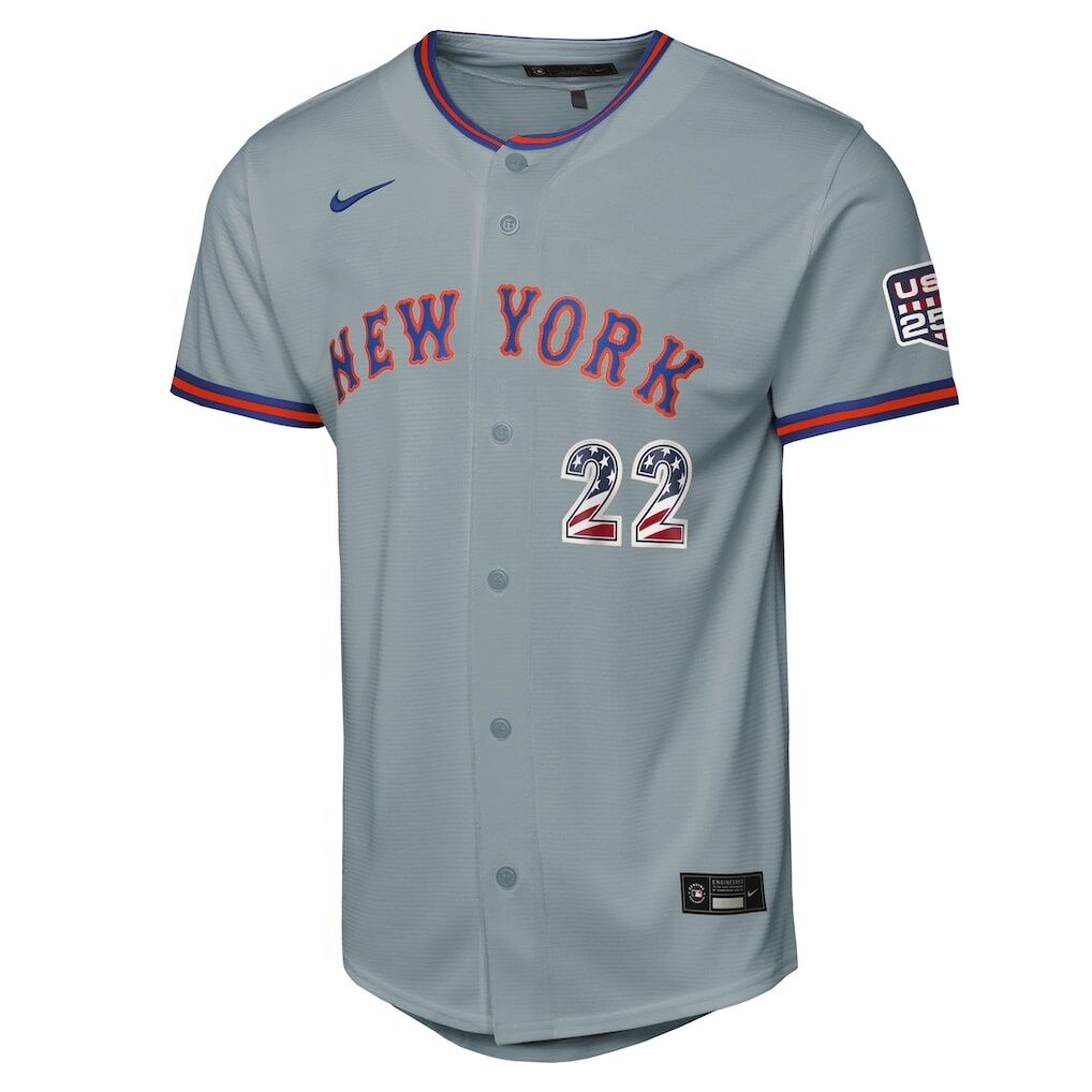 Juan Soto New York Mets Nike Youth USA 250 Fourth of July Road Replica Jersey