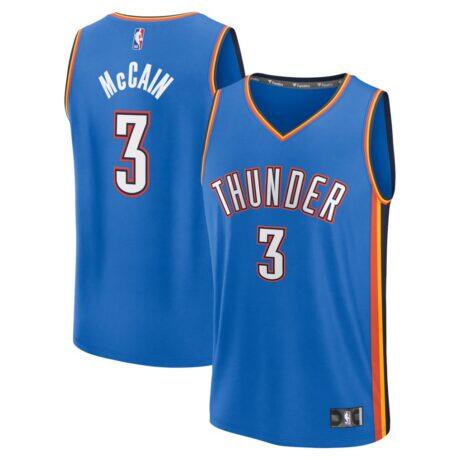 Jared McCain Oklahoma City Thunder Fashion7 Fast Break Replica Jersey - Blue - Front View
