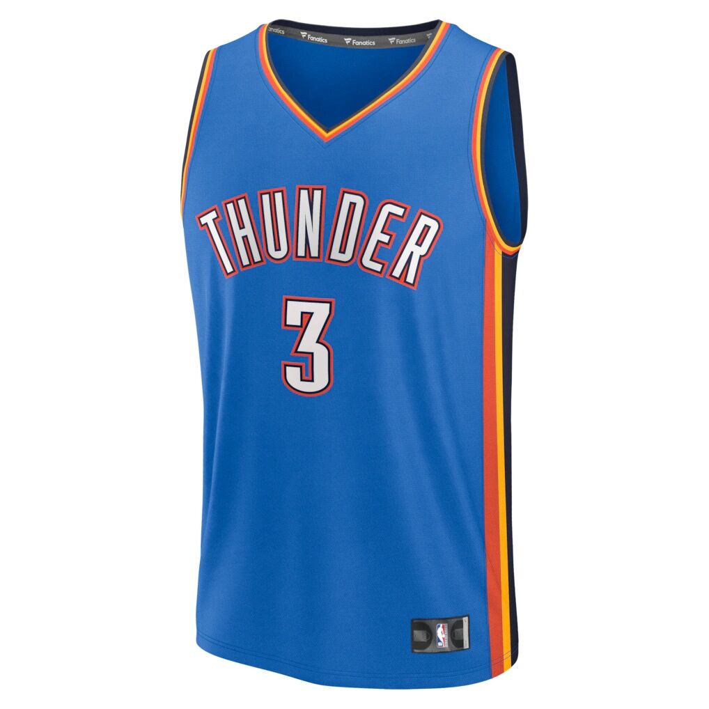 Jared McCain Oklahoma City Thunder Fashion7 Fast Break Replica Jersey - Icon Edition