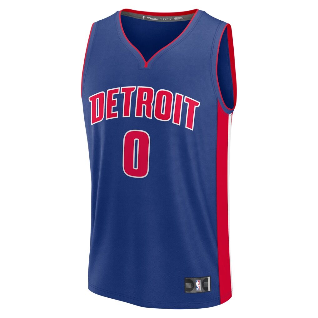 Jalen Duren Detroit Pistons Fashion7 Fast Break Replica Jersey - Icon Edition