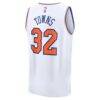 Karl-Anthony Towns New York Knicks Fashion7 Fast Break Replica Player Jersey - White - Detail View