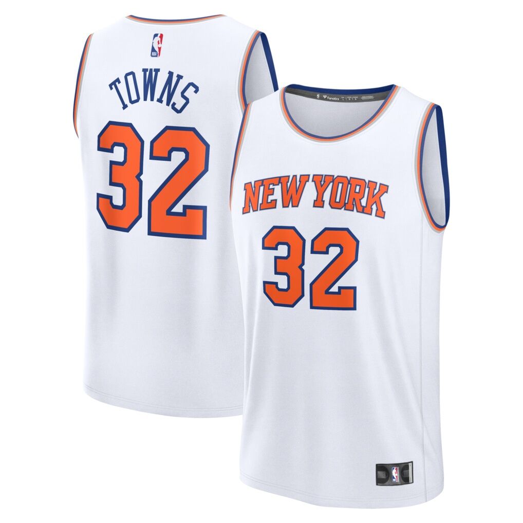 Karl-Anthony Towns New York Knicks Fashion7 Fast Break Replica Player Jersey - Association Edition