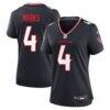 Woody Marks Houston Texans Nike Women's Team Game Jersey - Navy - Front View