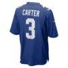 Abdul Carter New York Giants Nike Team Game Jersey - - Detail View