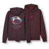 USMNT Uscape Apparel Unisex Oversized Los Angeles Globe Hoodie - Brown - Front View