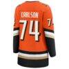 John Carlson Anaheim Ducks Fashion7 Women's Home Breakaway Jersey - Orange - Detail View