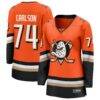 John Carlson Anaheim Ducks Fashion7 Women's Home Breakaway Jersey - Orange - Front View