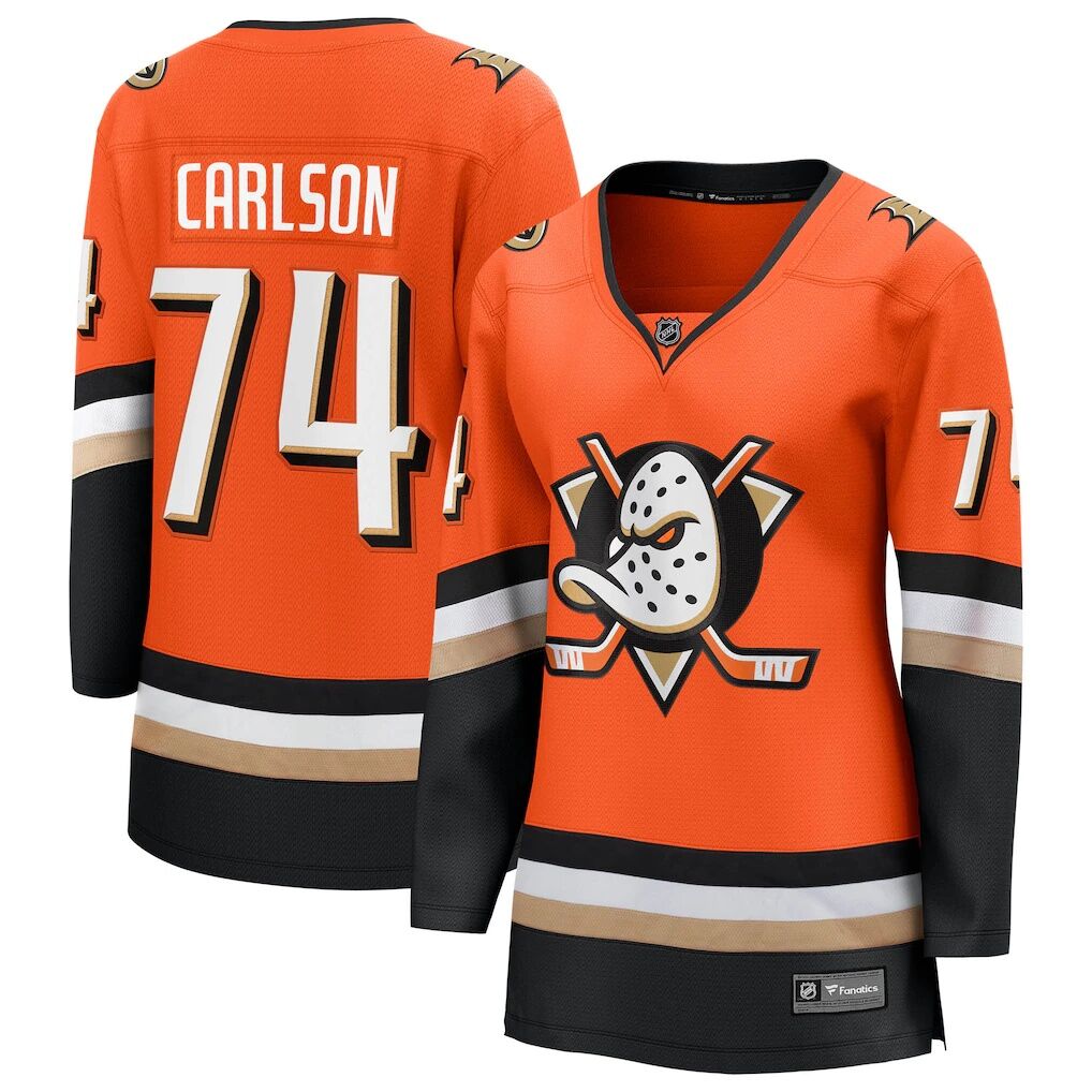 John Carlson Anaheim Ducks Fashion7 Women's Home Breakaway Jersey