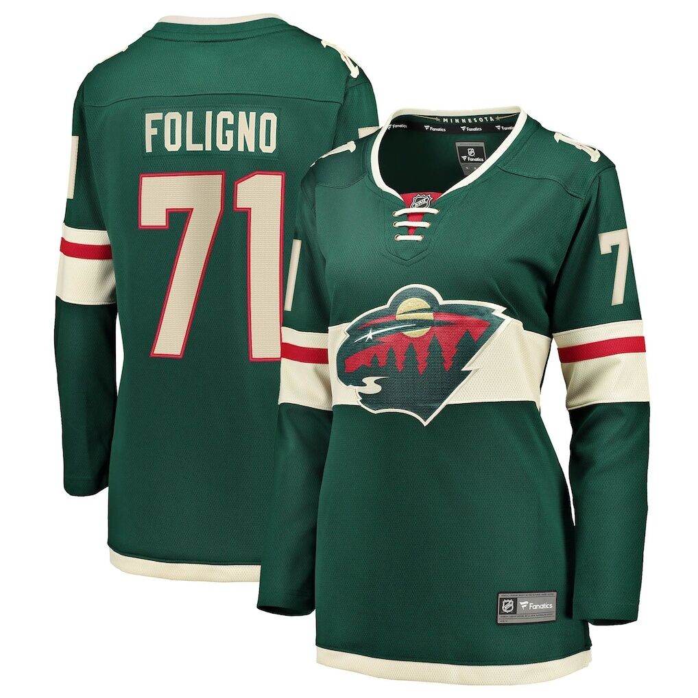 Nick Foligno Minnesota Wild Fashion7 Women's Home Breakaway Jersey