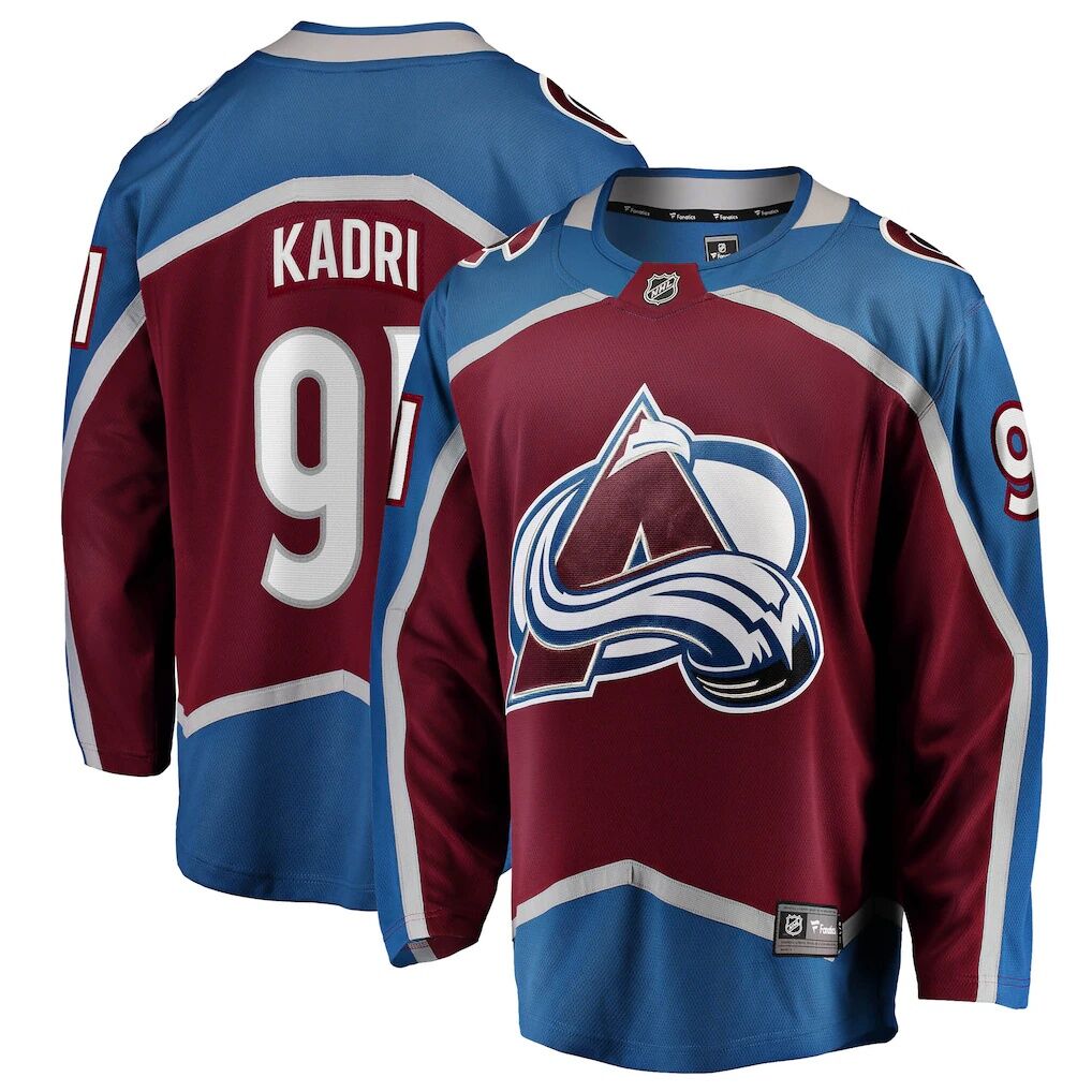 Nazem Kadri Colorado Avalanche Fashion7 Home Breakaway Jersey - Burgundy