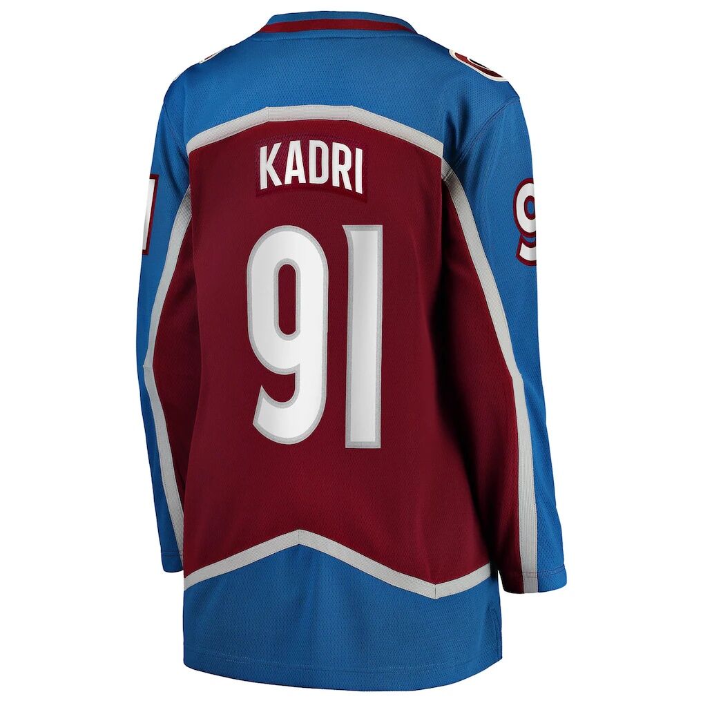 Nazem Kadri Colorado Avalanche Fashion7 Women's Home Breakaway Jersey - Burgundy