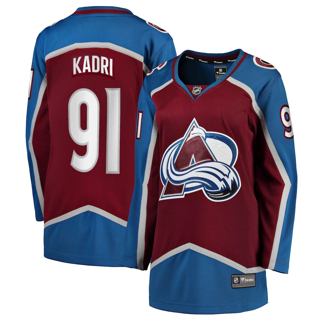 Nazem Kadri Colorado Avalanche Fashion7 Women's Home Breakaway Jersey - Burgundy