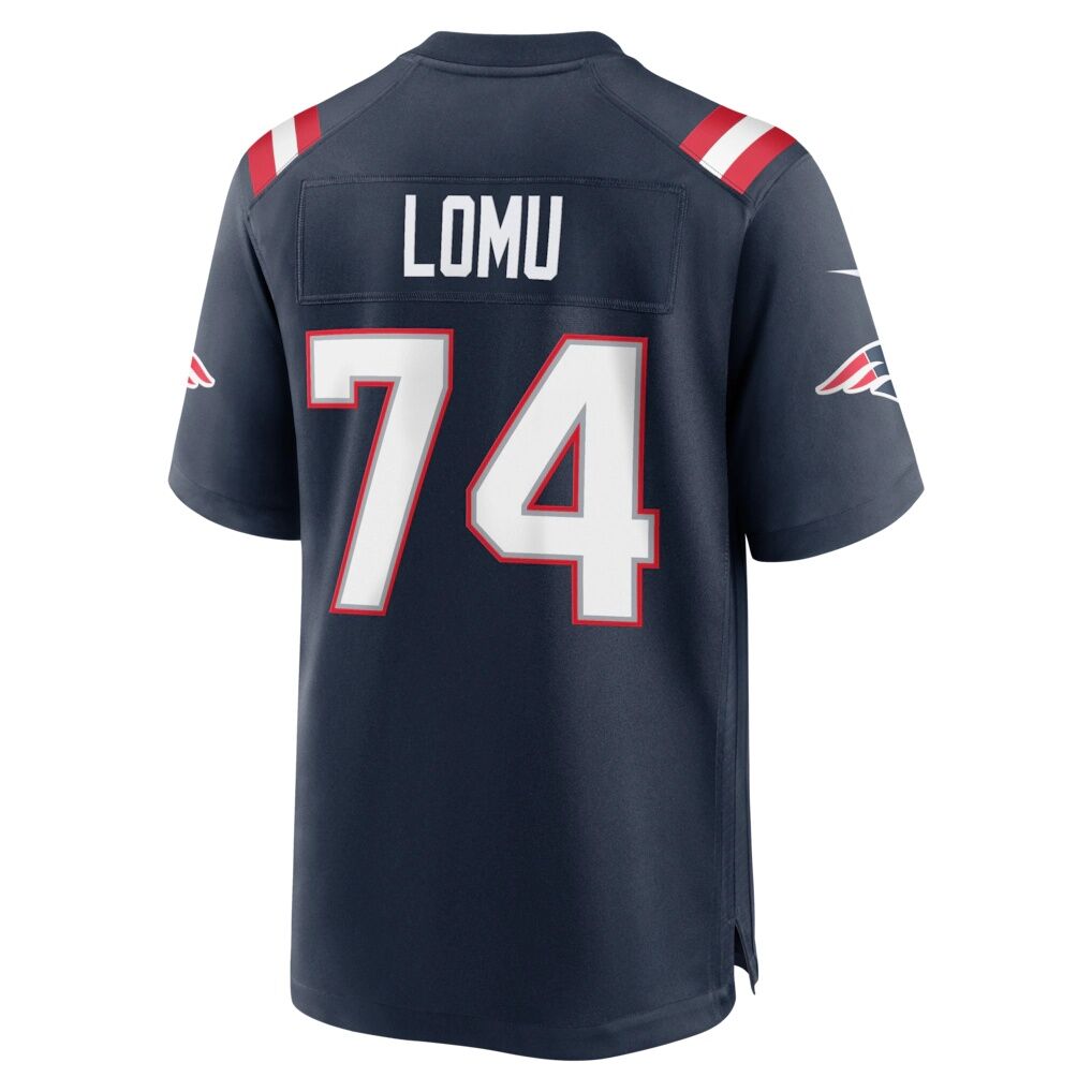 Caleb Lomu New England Patriots Nike 2026 NFL Draft First Round Pick No. 28 Team Game Jersey