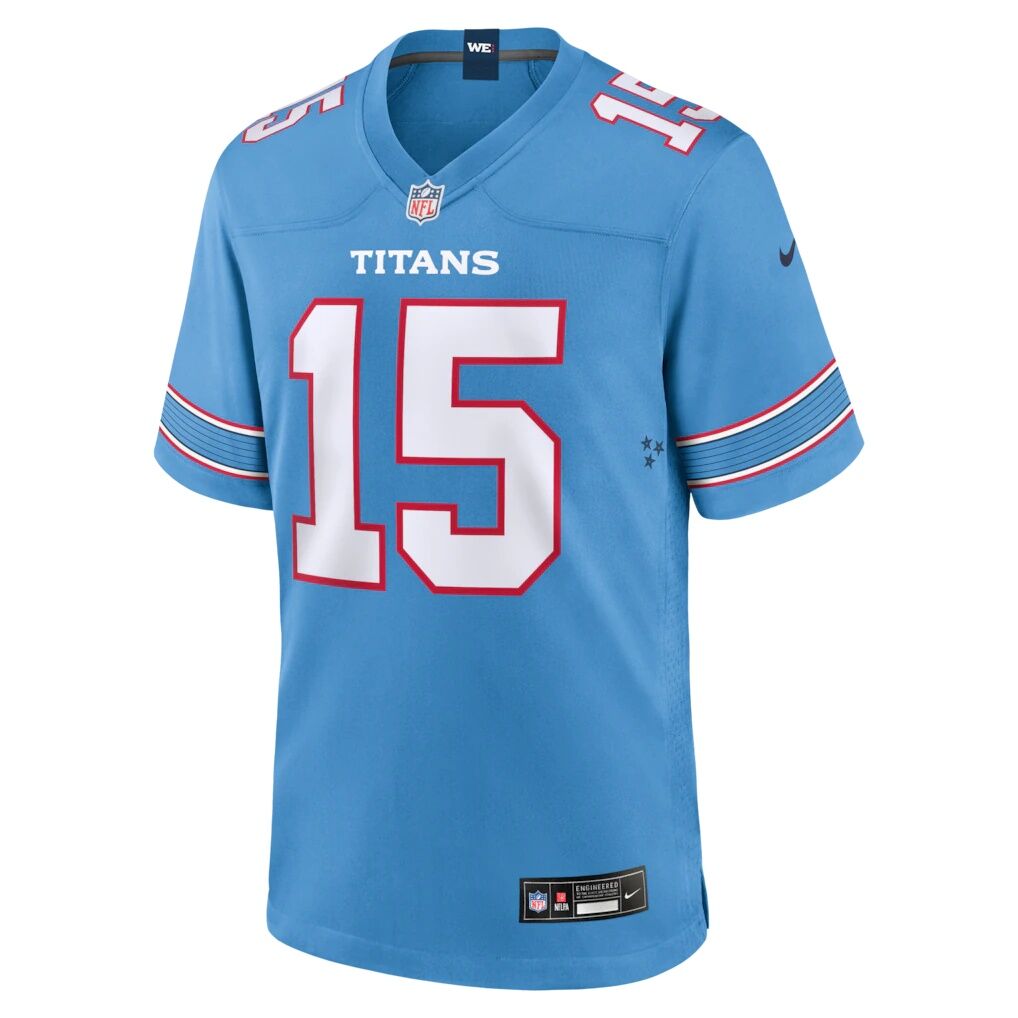 Keldric Faulk Tennessee Titans Nike 2026 NFL Draft First Round Pick No.31 Game Jersey - Light Blue