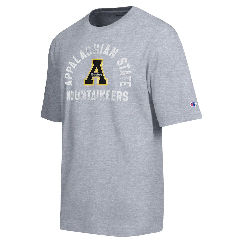 Appalachian State Mountaineers Champion Weathered Team T-Shirt - Heather Gray