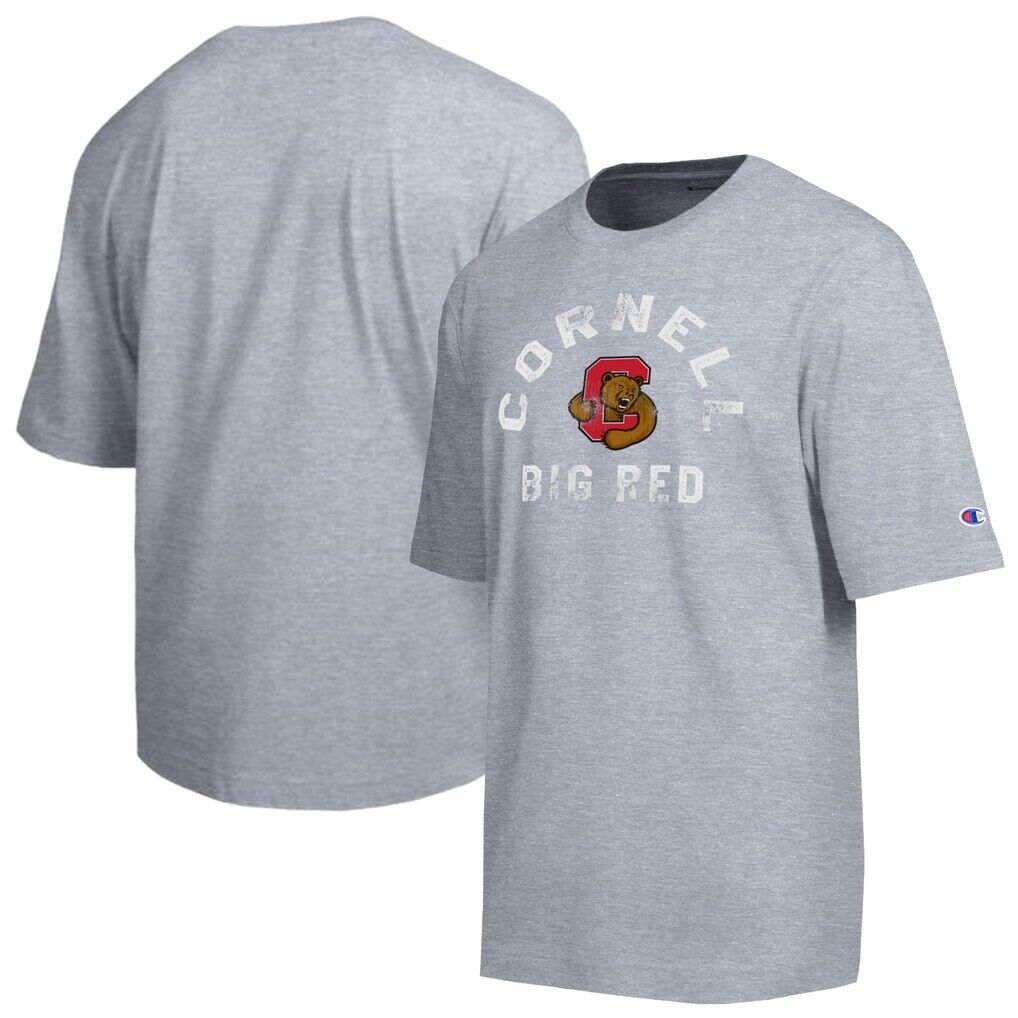 Cornell Big Red Champion Weathered Team T-Shirt - Heather Gray