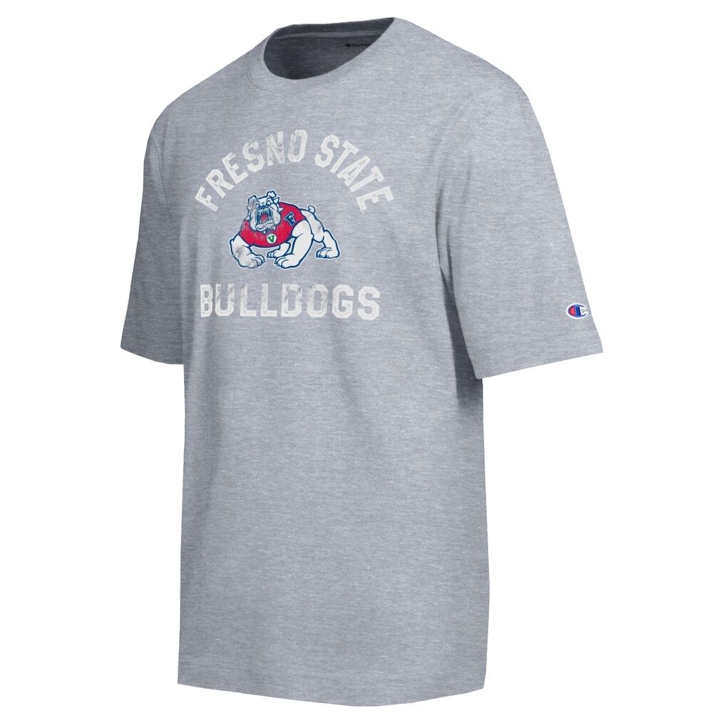 Fresno State Bulldogs Champion Weathered Team T-Shirt - Heather Gray