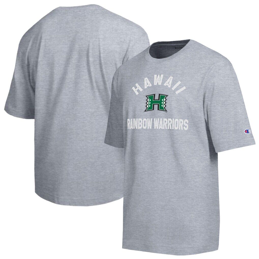 Hawaii Rainbow Warriors Champion Weathered Team T-Shirt - Heather Gray