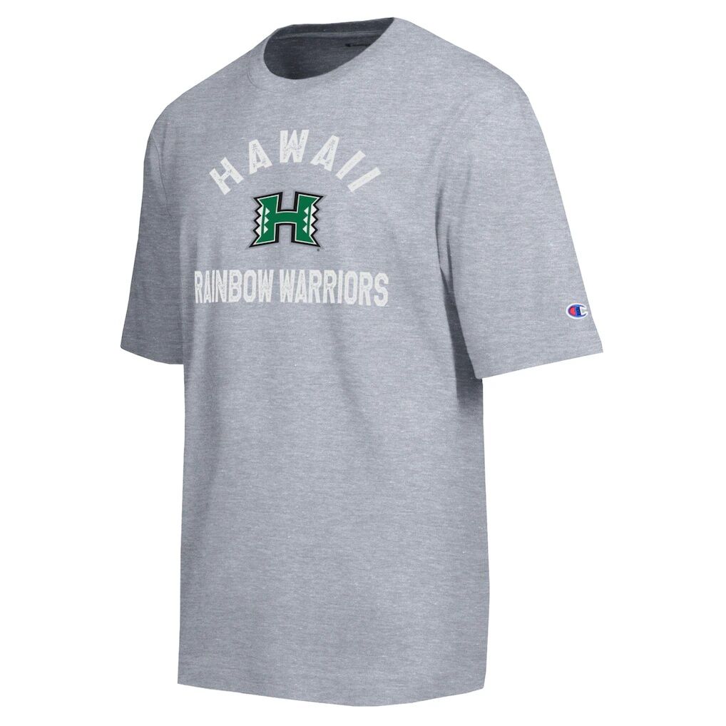 Hawaii Rainbow Warriors Champion Weathered Team T-Shirt - Heather Gray